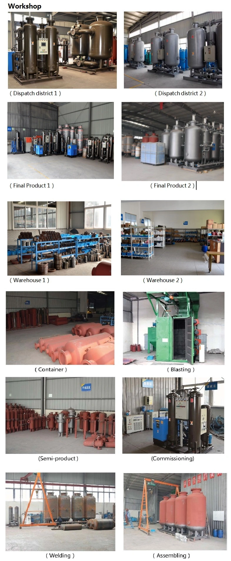 Reliable Air Separation Psa Medical Oxygen Gas Generation Cylinder Filling Plant with CE/ISO/SGS//GB/ASME